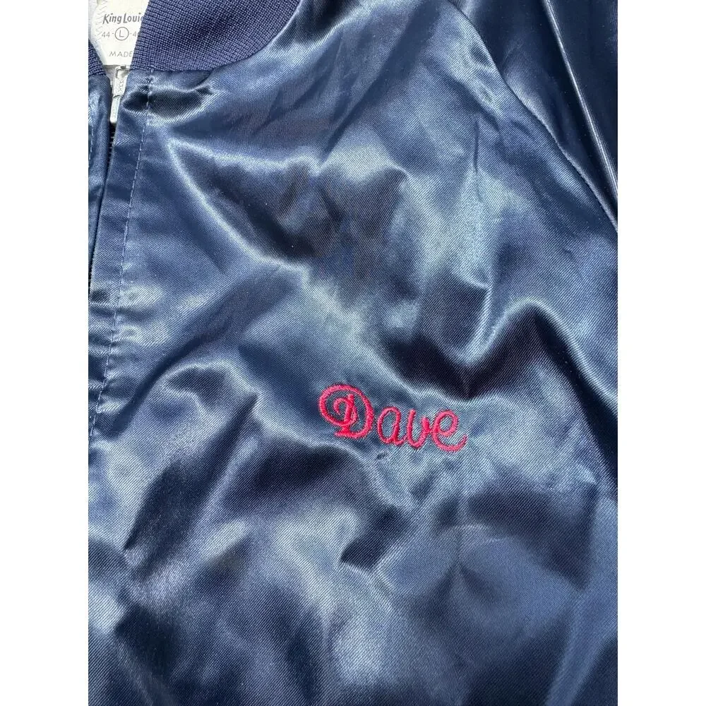Vintage Hannaford Truckers Bomber Jacket Varsity Size Large 80s 90s